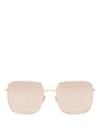 Matchesfashion.com Dior Eyewear - Diorstellaire1 Square Metal Sunglasses - Womens - Gold
