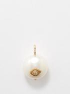 Pascale Monvoisin - Charlie Diamond, Pearl & 9kt Gold Charm - Womens - Pearl