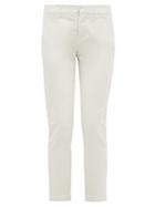 Matchesfashion.com Nili Lotan - Tel Aviv Stretch-cotton Twill Trousers - Womens - Ivory