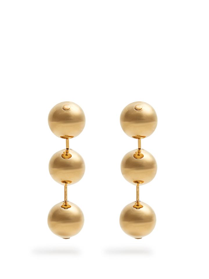 Balenciaga Ball-bead Drop Clip-on Earrings