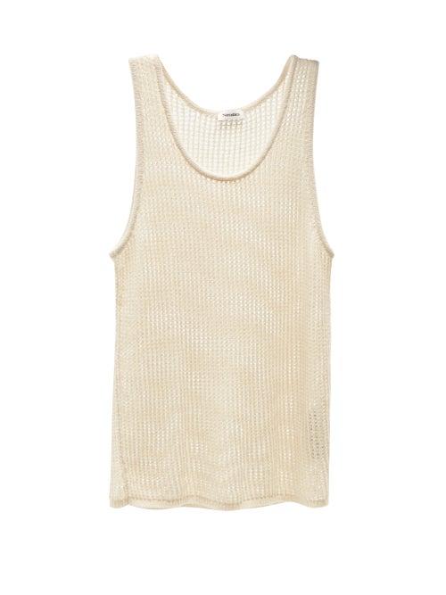 Nanushka - Davi Open-knit Organic Cotton-blend Vest - Mens - Cream