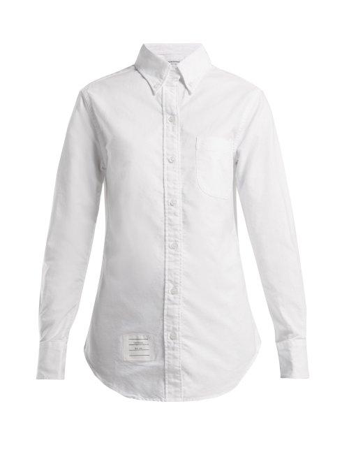 Matchesfashion.com Thom Browne - Single Cuff Cotton Oxford Shirt - Womens - White