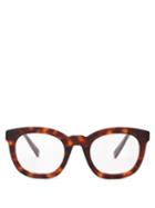 Matchesfashion.com Celine Eyewear - Round Tortoiseshell-effect Acetate Glasses - Womens - Tortoiseshell