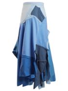 Loewe Patchwork Asymmetrical-hem Skirt