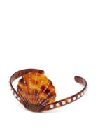 Matchesfashion.com Gucci - Crystal Embellished Headband - Womens - Brown