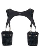 Matchesfashion.com Amiri - Leather-trimmed Boucl Harness Bag - Mens - Black