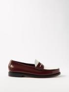 G.h. Bass & Co. - Weejuns Heritage Larson Leather Loafers - Mens - Burgundy White