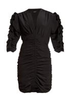 Matchesfashion.com Isabel Marant - Andor Ruched Crepe Mini Dress - Womens - Black