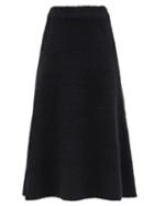 Matchesfashion.com Gabriela Hearst - Pablo Boucl-knit Cashmere-blend A-line Skirt - Womens - Black