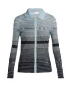 Matchesfashion.com Wales Bonner - Striped Button Down Knit Top - Womens - Navy Multi