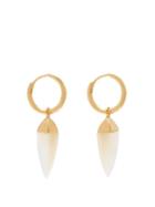 Matchesfashion.com Theodora Warre - Spike Hoop Earrings - Womens - Pearl
