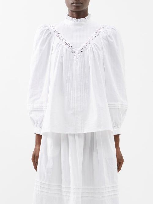 See By Chlo - Pintucked Organic-cotton Blouse - Womens - White