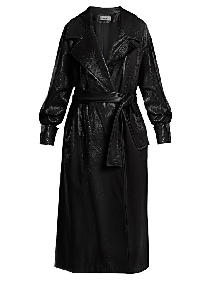 Wanda Nylon Oversized Coated Trench Coat