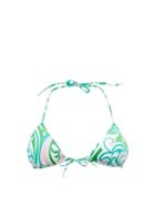 Ladies Beachwear Emilio Pucci - Printed Triangle Bikini Top - Womens - Green