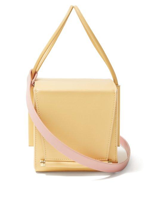 Matchesfashion.com Roksanda - Box Leather Cross Body Bag - Womens - Yellow