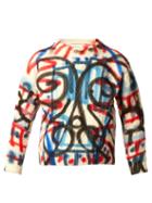 Matchesfashion.com Charles Jeffrey Loverboy - Spray Paint Aran Knit Wool Sweater - Womens - Cream Multi