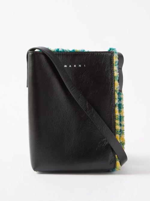 Marni - Museo Check-print Cotton-blend Cross-body Bag - Mens - Green Multi