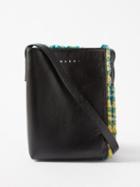 Marni - Museo Check-print Cotton-blend Cross-body Bag - Mens - Green Multi