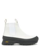 Matchesfashion.com Jil Sander - Chunky-sole Leather Chelsea Boots - Womens - White Black
