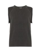 Matchesfashion.com Saint Laurent - Raw Edged Cotton T Shirt - Mens - Grey