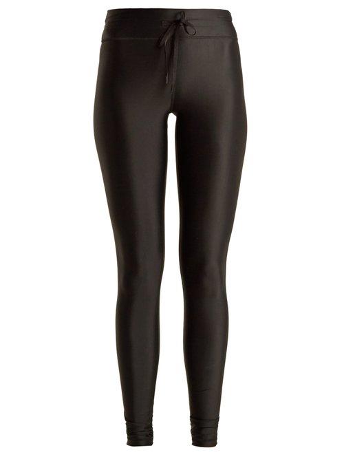 Matchesfashion.com The Upside - Drawstring Waist Performance Leggings - Womens - Black
