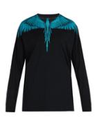 Matchesfashion.com Marcelo Burlon - Double Wing Print Cotton T Shirt - Mens - Black