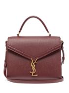 Matchesfashion.com Saint Laurent - Cassandra Medium Grained Leather Bag - Womens - Burgundy