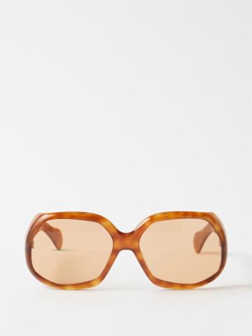 Port Tanger - Yamina Oversized Sunglasses - Womens - Brown Multi
