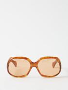 Port Tanger - Yamina Oversized Sunglasses - Womens - Brown Multi