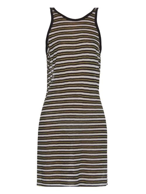 T By Alexander Wang Striped Jersey Tank Dress