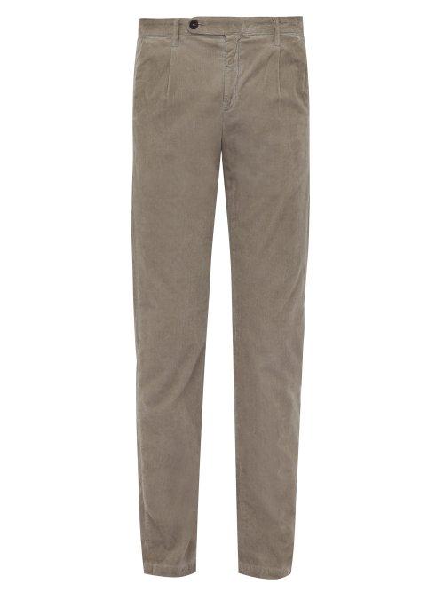 Matchesfashion.com Massimo Alba - Watercolour Corduroy Trousers - Mens - Grey