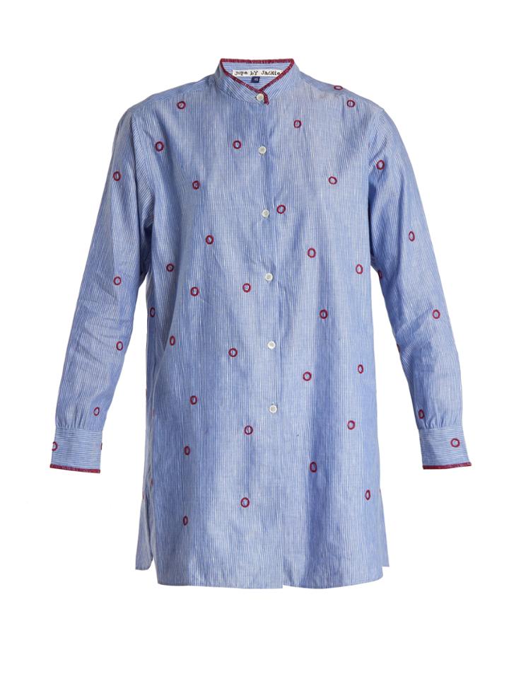 Jupe By Jackie Coachella Striped Cotton-poplin Shirt