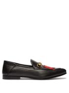 Matchesfashion.com Gucci - Brixton Skull Leather Loafers - Mens - Black