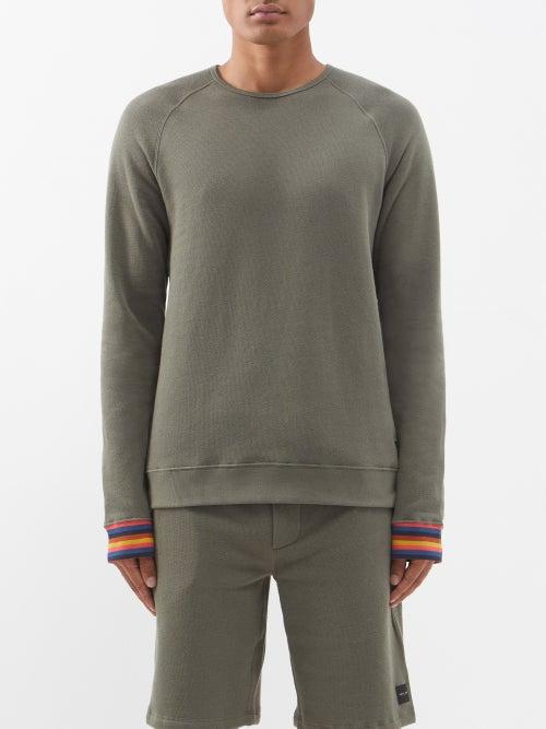 Paul Smith - Artist Stripe Cotton-jersey Pyjama Top - Mens - Khaki
