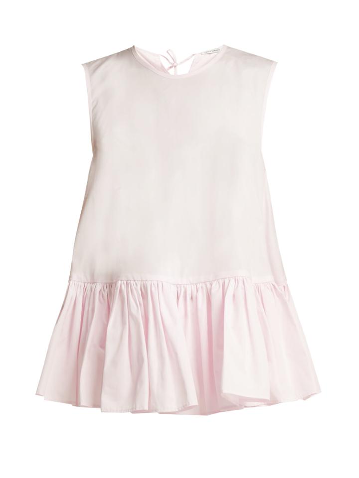 Cecilie Bahnsen Asta Ruffle-hem Cotton Top
