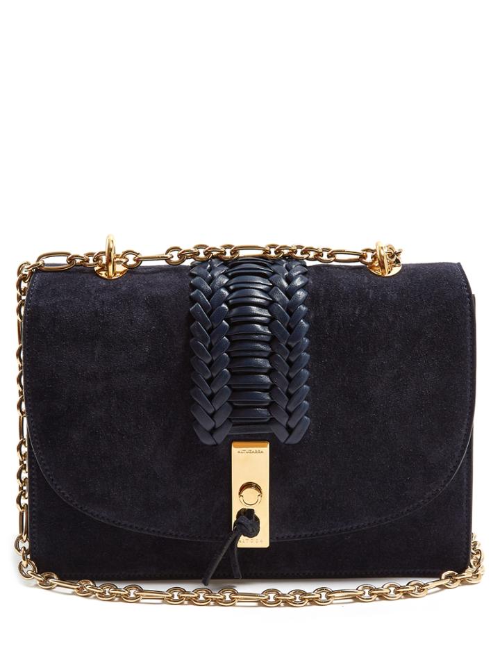 Altuzarra Ghianda Braided-leather Suede Shoulder Bag