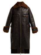 Miu Miu Patch-pocket Long Shearling Coat