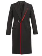 Matchesfashion.com Givenchy - Contrast-lining Single-breasted Wool Coat - Mens - Black