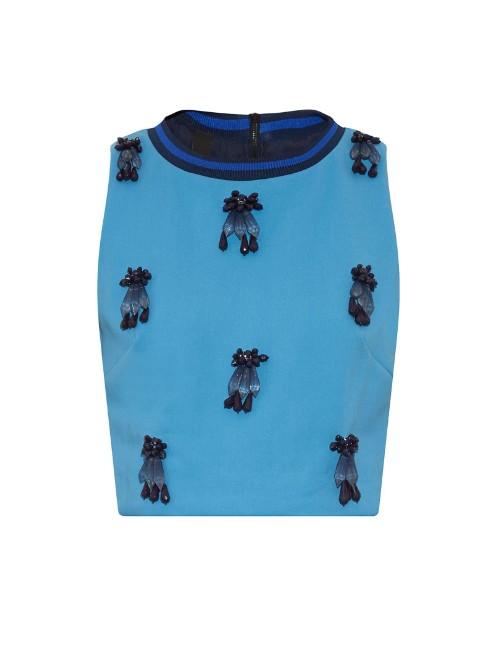 Mother Of Pearl Morley Embellished Cropped Top