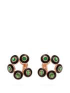 Matchesfashion.com Selim Mouzannar - Mina Tsavorite & 18kt Rose Gold Clip On Earrings - Womens - Black