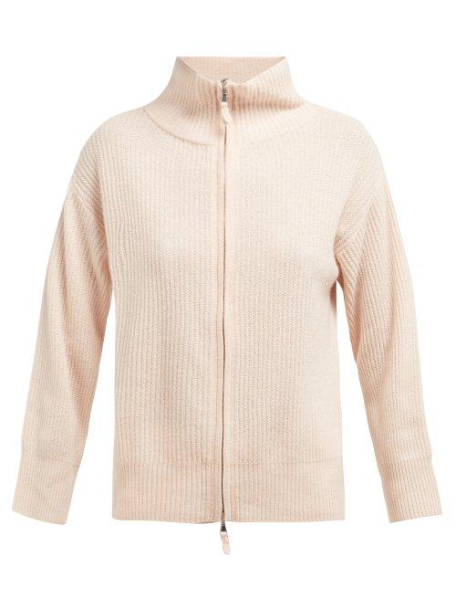 Matchesfashion.com Allude - Zip Up Cashmere Cardigan - Womens - Cream