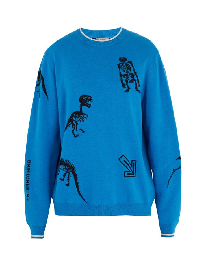 Lanvin Dinosaur-intarsia Wool-blend Sweater