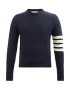 Thom Browne - Four-bar Wool-blend Sweater - Mens - Navy