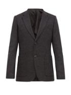 Matchesfashion.com Ami - Single Breasted Wool Twill Blazer - Mens - Grey