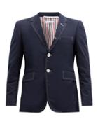Matchesfashion.com Thom Browne - Topstitched Twill Blazer - Mens - Navy