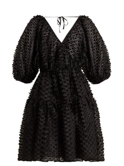 Matchesfashion.com Cecilie Bahnsen - Susannah Fil Coup Organza Dress - Womens - Black