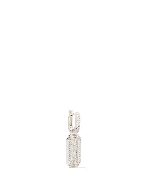Era - Tokyo Diamond & 18kt White-gold Single Earring - Womens - Crystal