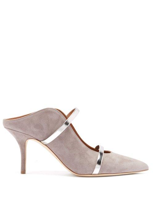 Matchesfashion.com Malone Souliers - Maureen Suede Mules - Womens - Grey