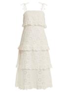 Zimmermann Lunmino Daisy-embroidered Cotton Dress
