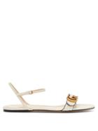 Matchesfashion.com Gucci - Marmont Leather Sandals - Womens - White
